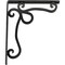 Ekena Millwork Orleans Wrought Iron Bracket, (Single center brace), Powder Coated Black 1 1/2"W x 10"D x 12"H BKTM01X10X12SOL - alternate 5